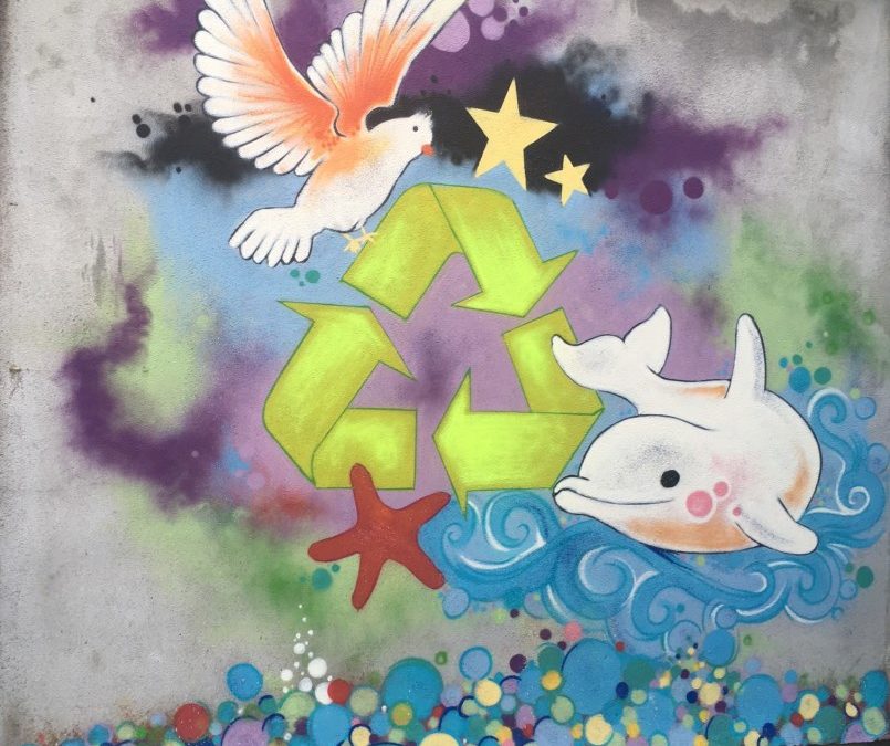 Global Citizenship Litter and Waste and Challenge to Change Wall Murals